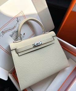 Classic Trapezoid Top Handle Flap Bag (Premium Epsom Collection)