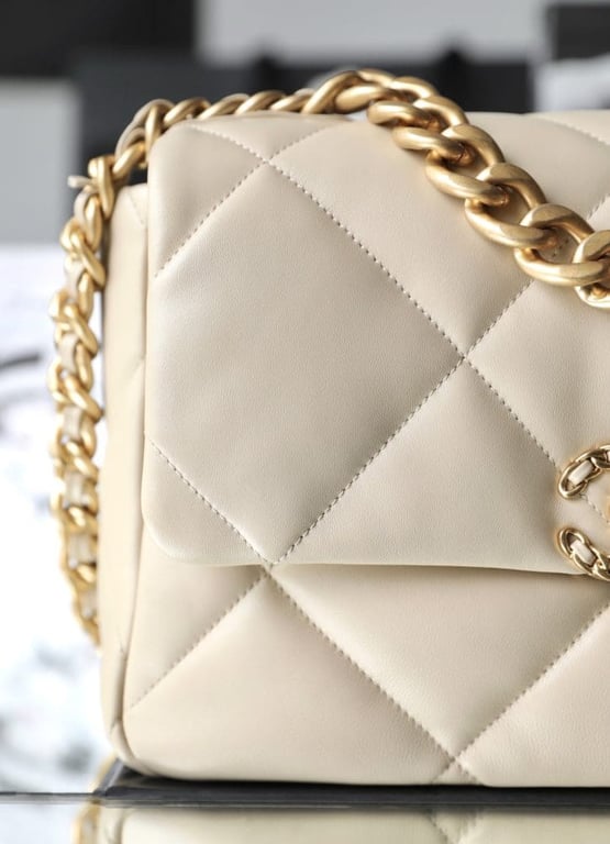 Chanel 19 Flap Bag Beige 30cm, Designer Handbags, Women’s Purse, luxury bags, Chanel bags - Image 7