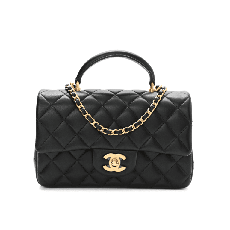 Chanel Mini Flap Bag With Top Handle Black 20Cm As2431, Designer Handbags, Women’s Purse, luxury bags, Chanel bags