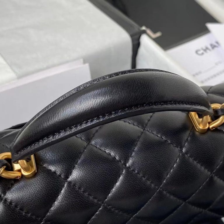 Chanel Mini Flap Bag With Top Handle Black 20Cm As2431, Designer Handbags, Women’s Purse, luxury bags, Chanel bags - Image 10