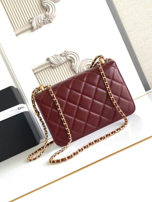 Chanel Calfskin Quilted Perfect Fit Flap Red 22cm, Designer Handbags, Women’s Purse, luxury bags, Chanel bags - Image 10