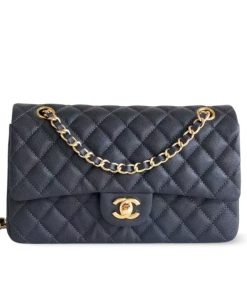 Chanel Classic Flap Bag 25 cm Navy Blue Gold-Tone Hardware A01112, Designer Handbag, Women’s Purse, Designer Handbags, Women’s Purse, luxury bags, Chanel bags