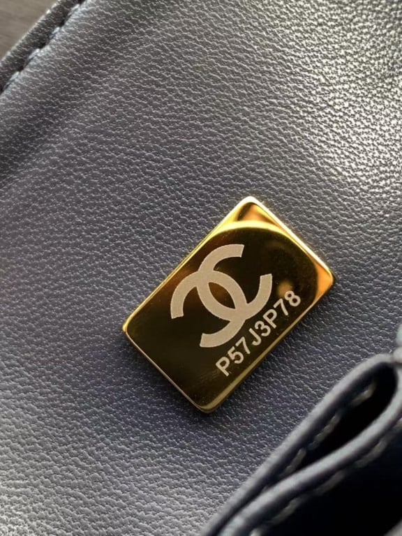 Chanel Classic Flap Bag 25 cm Navy Blue Gold-Tone Hardware A01112, Designer Handbag, Women’s Purse, Designer Handbags, Women’s Purse, luxury bags, Chanel bags - Image 10