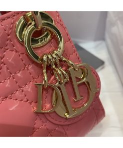 Alternative view of Christian Dior Micro Lady Dior Bag Pink Patent Cannage Calfskin, Designer Handbags, Womens Purse, luxury bags