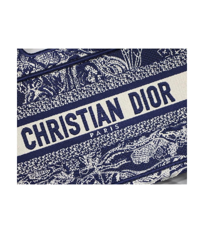 Christian Dior Mini Book Tote Blue Toile de Jouy Reverse Embroidery, Designer Handbags, Womens Purse, luxury bags - Image 2