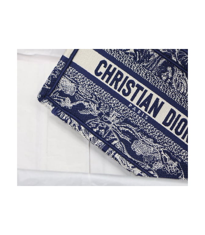 Christian Dior Mini Book Tote Blue Toile de Jouy Reverse Embroidery, Designer Handbags, Womens Purse, luxury bags - Image 4