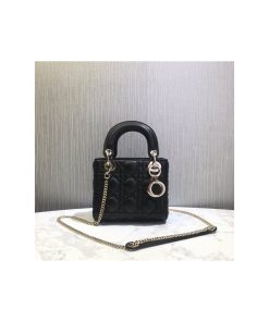 Alternative view of Christian Dior Mini Lady Dior Bag Black Cannage Lambskin, Designer Handbags, Womens Purse, luxury bags