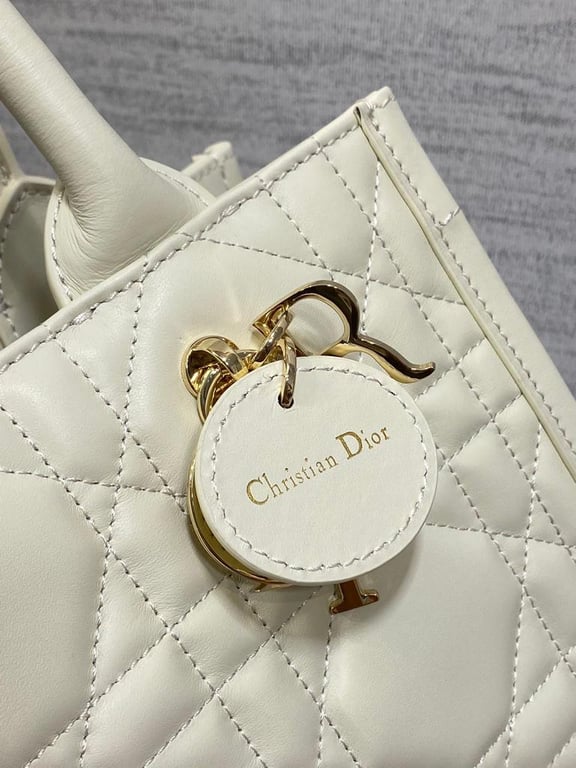 Christian Dior Small Book Tote Latte Macrocannage Calfskin 26cm, Designer Handbags, Womens Purse, luxury bags - Image 4
