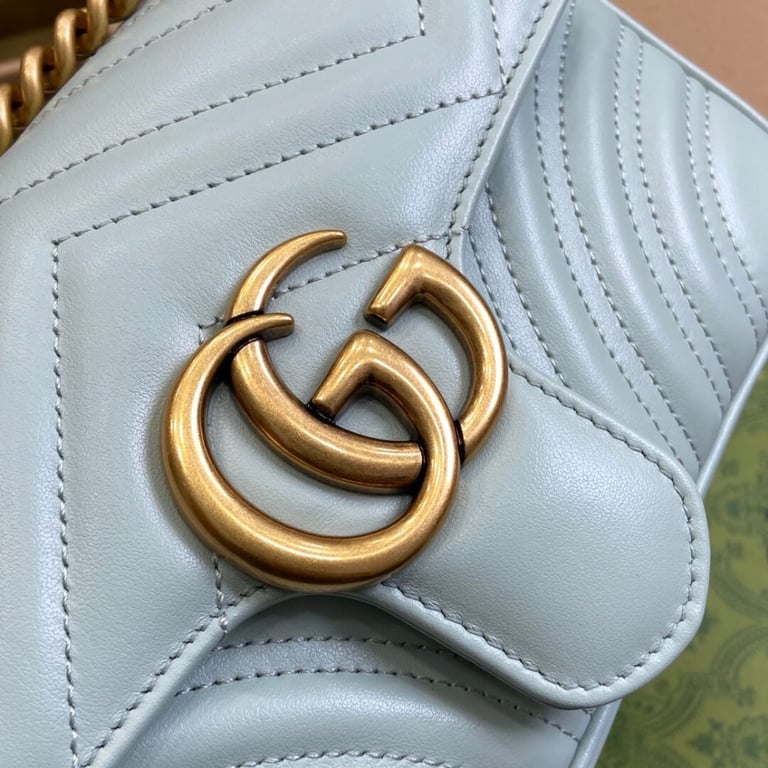 Gucci GG Marmont Matelasse Mini Bag Pale Green - Image 10