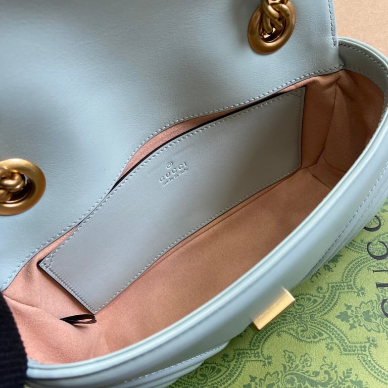 Gucci GG Marmont Matelasse Mini Bag Pale Green - Image 12