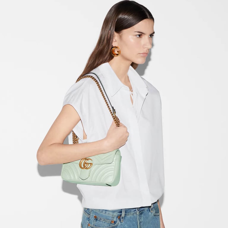 Gucci GG Marmont Matelasse Mini Bag Pale Green - Image 3