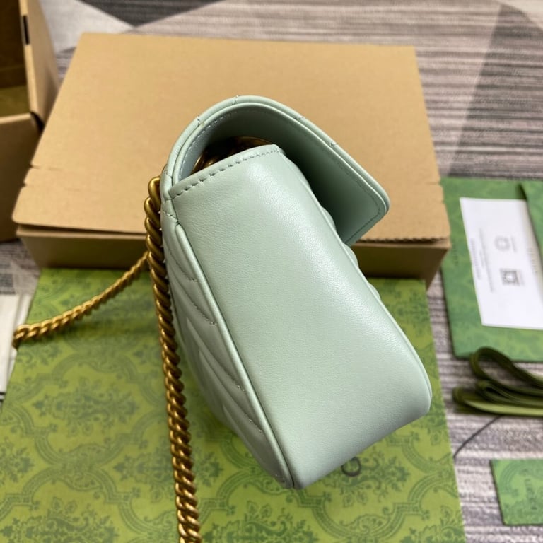 Gucci GG Marmont Matelasse Mini Bag Pale Green - Image 7
