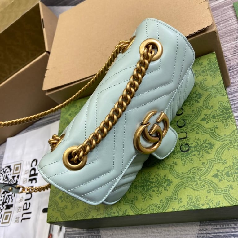 Gucci GG Marmont Matelasse Mini Bag Pale Green - Image 8
