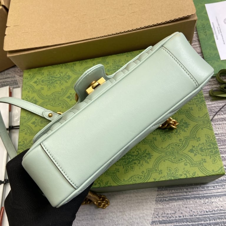 Gucci GG Marmont Matelasse Mini Bag Pale Green - Image 9