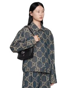 Alternative view of Gucci GG Marmont Mini Shoulder Bag Black