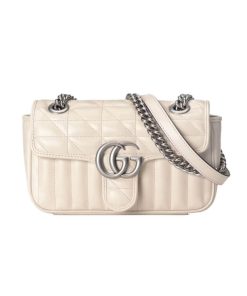 Gucci GG Marmont Mini Shoulder Bag White