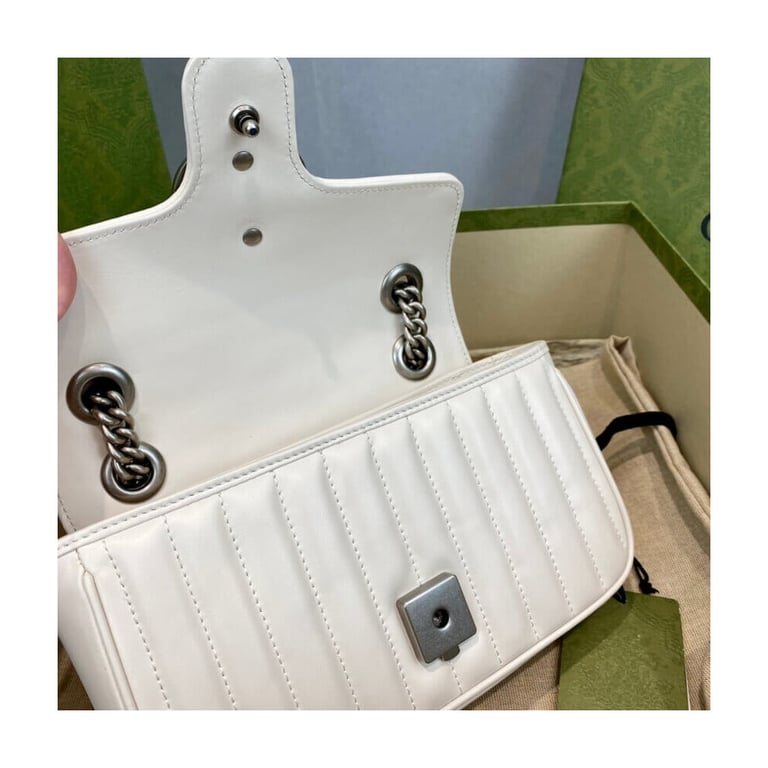 Gucci GG Marmont Mini Shoulder Bag White - Image 10