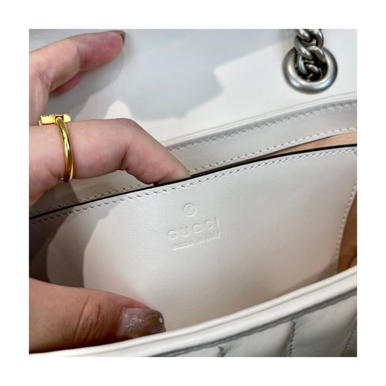 Gucci GG Marmont Mini Shoulder Bag White - Image 12