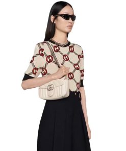 Alternative view of Gucci GG Marmont Mini Shoulder Bag White