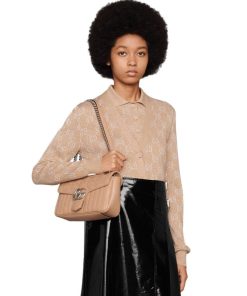 Alternative view of Gucci GG Marmont Small Shoulder Bag Beige