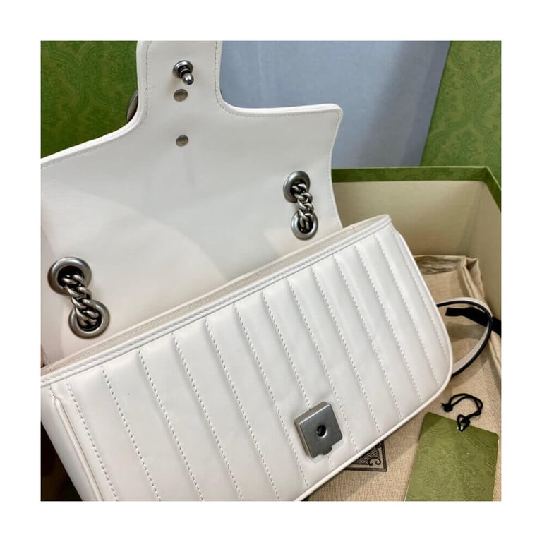 Gucci GG Marmont Small Shoulder Bag White - Image 10