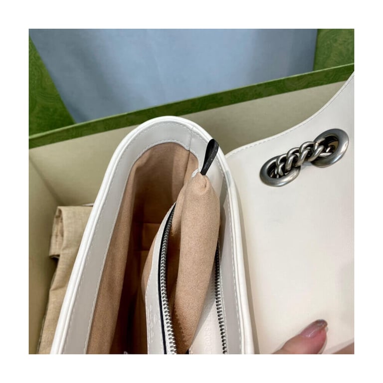 Gucci GG Marmont Small Shoulder Bag White - Image 11