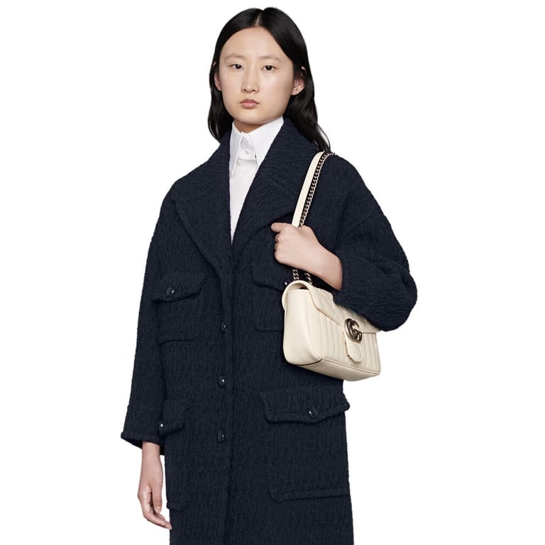 Gucci GG Marmont Small Shoulder Bag White - Image 2