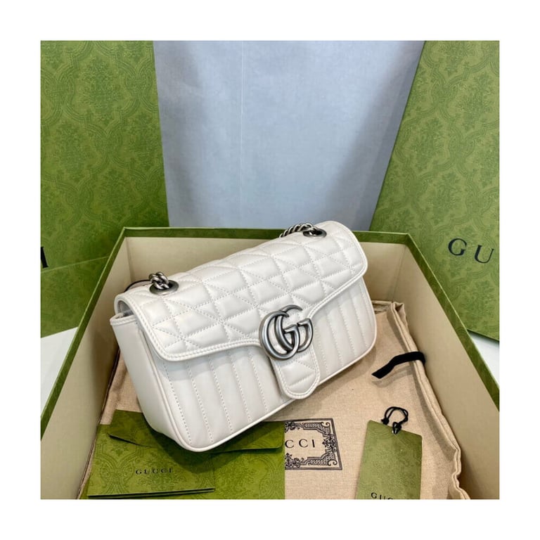 Gucci GG Marmont Small Shoulder Bag White - Image 5
