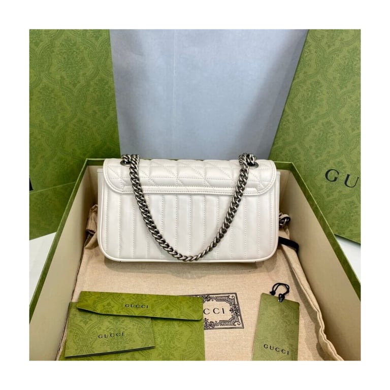 Gucci GG Marmont Small Shoulder Bag White - Image 6