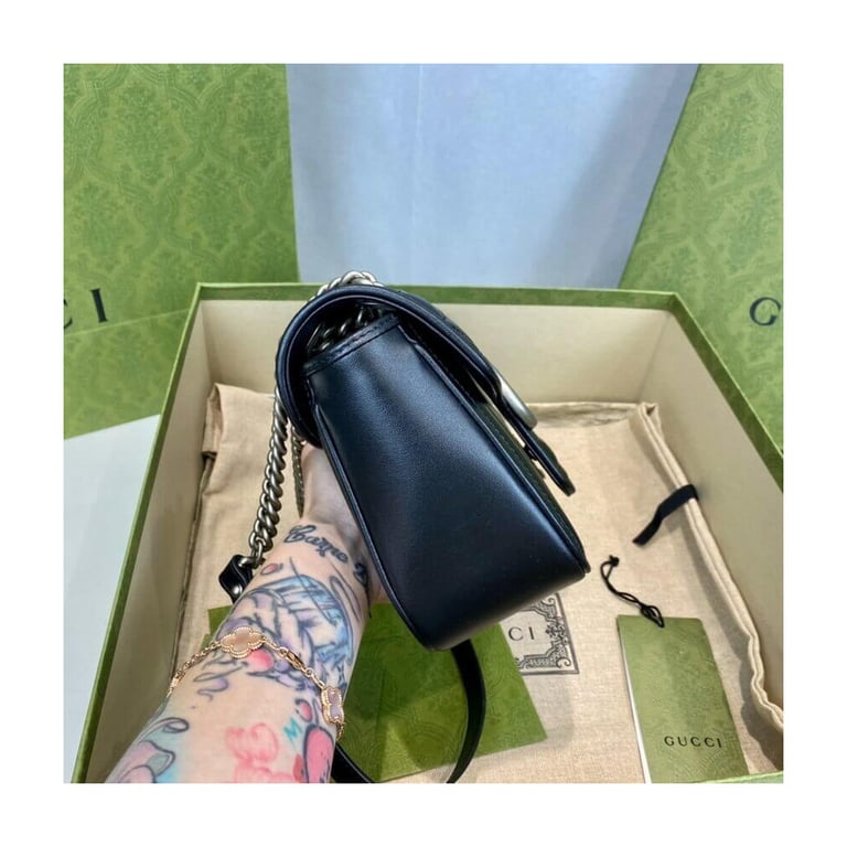 Gucci GG Marmont Small Shoulder Bag Black - Image 10