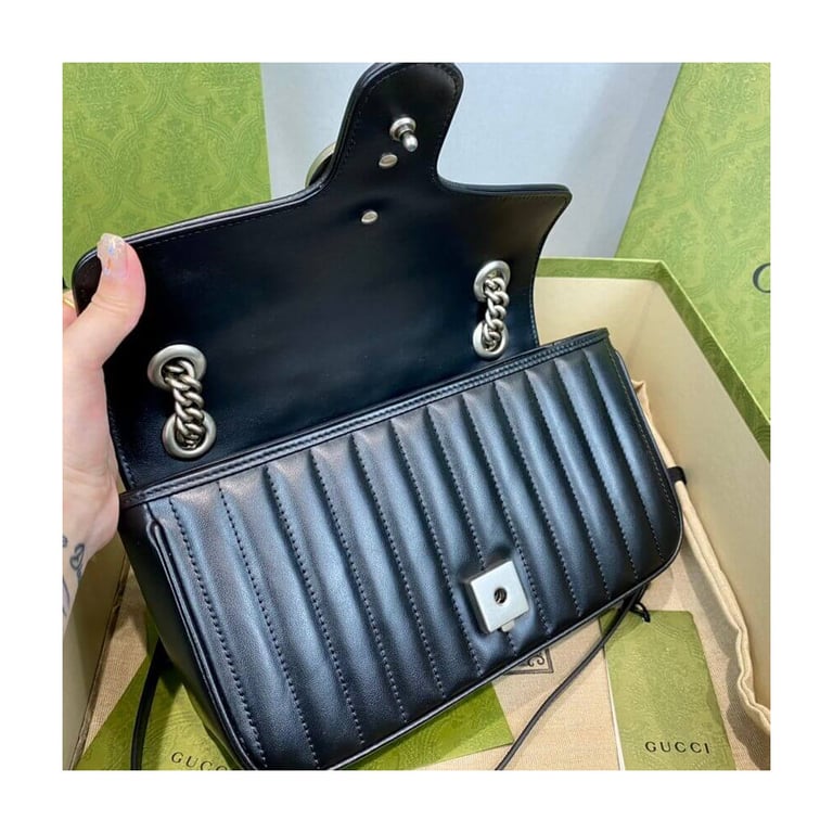 Gucci GG Marmont Small Shoulder Bag Black - Image 12