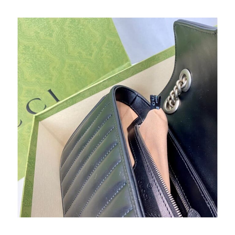 Gucci GG Marmont Small Shoulder Bag Black - Image 13