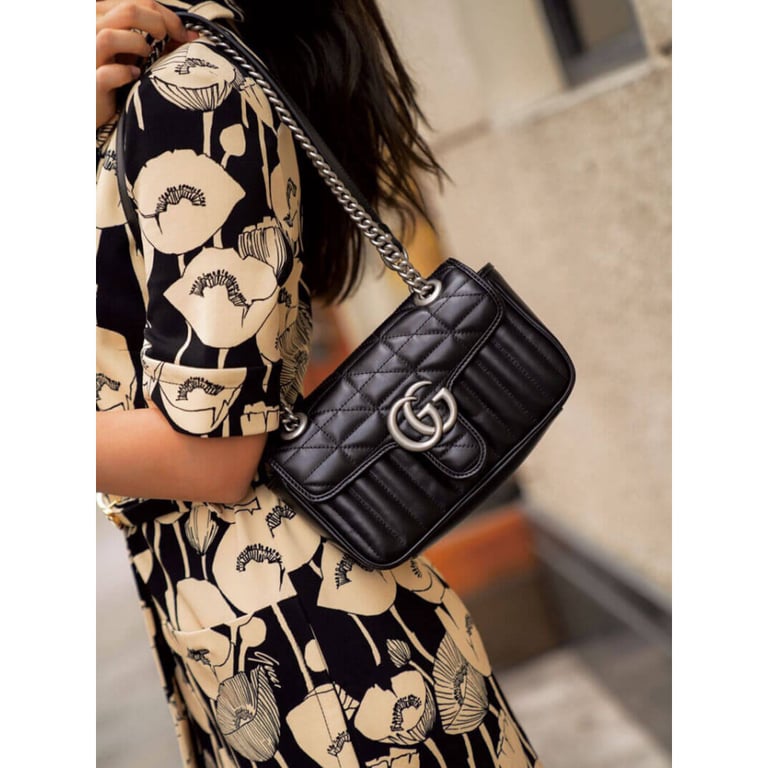 Gucci GG Marmont Small Shoulder Bag Black - Image 4