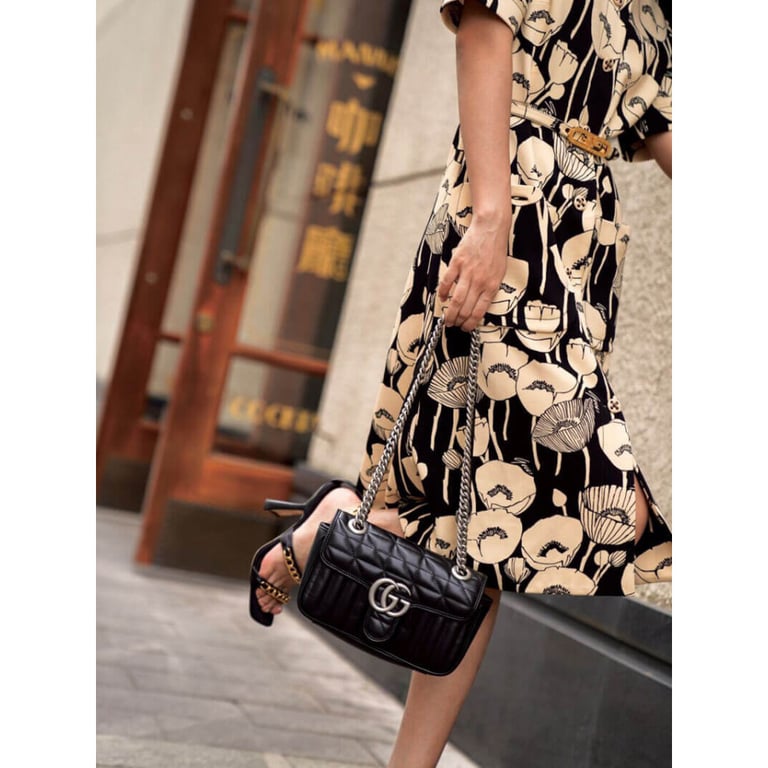 Gucci GG Marmont Small Shoulder Bag Black - Image 5
