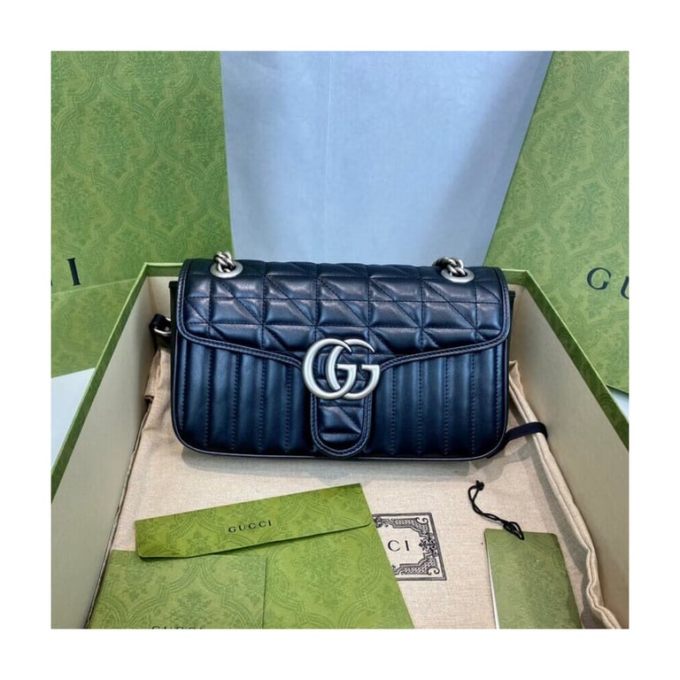 Gucci GG Marmont Small Shoulder Bag Black - Image 6