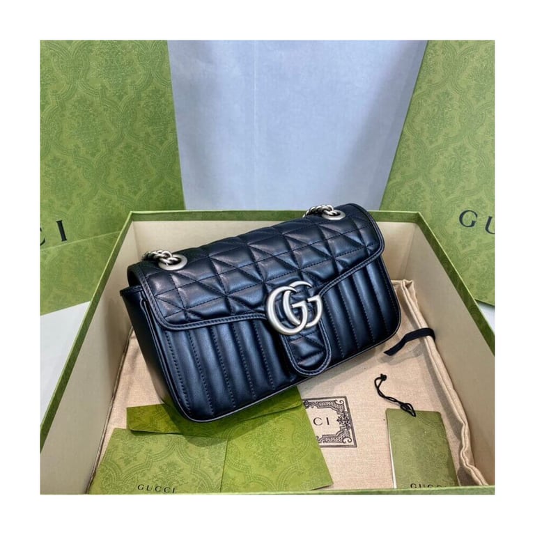 Gucci GG Marmont Small Shoulder Bag Black - Image 7