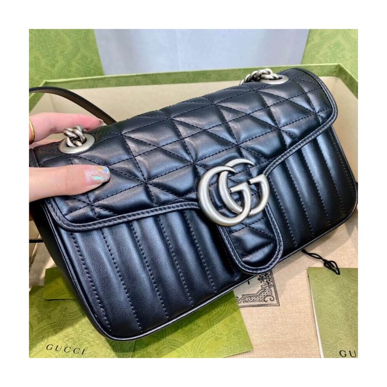 Gucci GG Marmont Small Shoulder Bag Black - Image 9