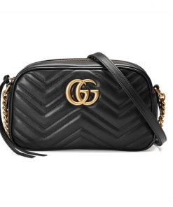 Gucci GG Marmont Small Shoulder Bag Black 24Cm