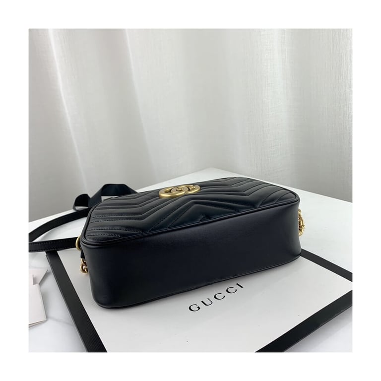 Gucci GG Marmont Small Shoulder Bag Black 24Cm - Image 10