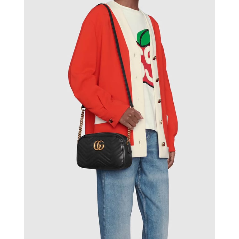 Gucci GG Marmont Small Shoulder Bag Black 24Cm - Image 2