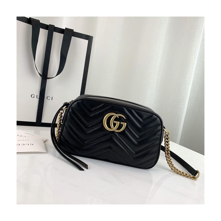 Gucci GG Marmont Small Shoulder Bag Black 24Cm - Image 4