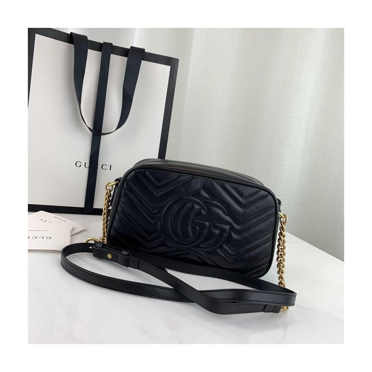 Gucci GG Marmont Small Shoulder Bag Black 24Cm - Image 5