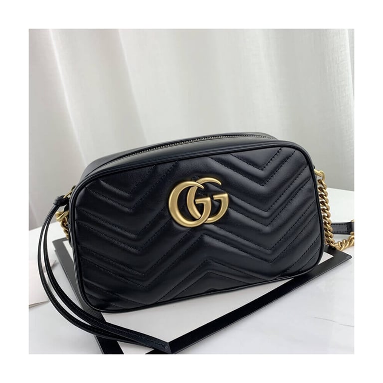 Gucci GG Marmont Small Shoulder Bag Black 24Cm - Image 6