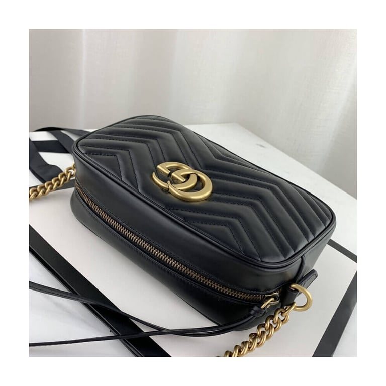 Gucci GG Marmont Small Shoulder Bag Black 24Cm - Image 7