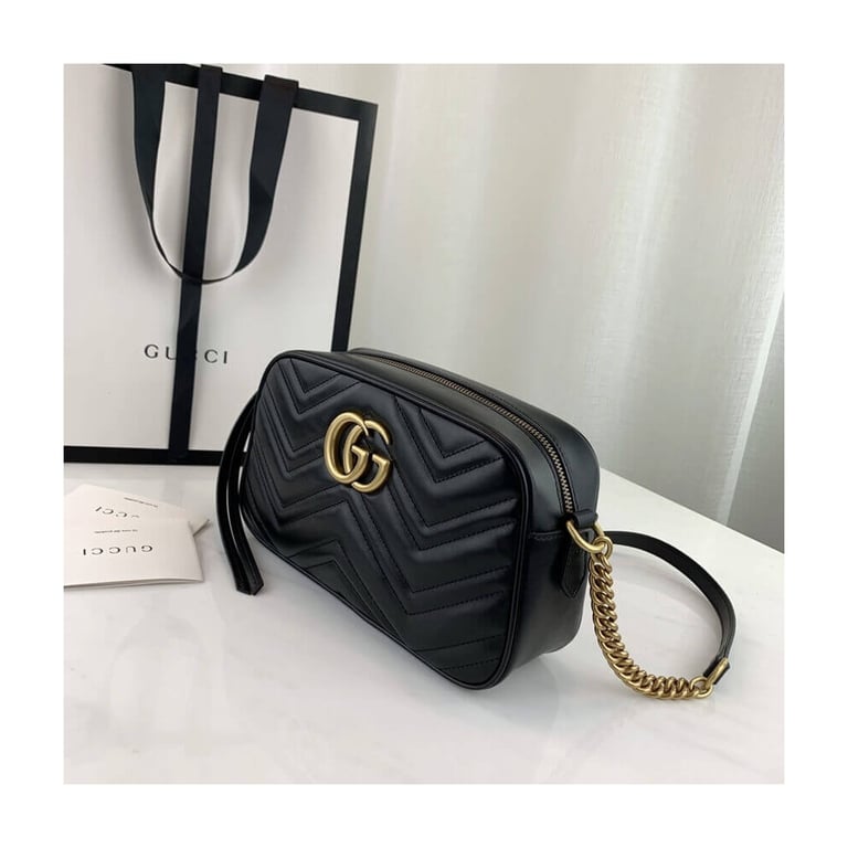Gucci GG Marmont Small Shoulder Bag Black 24Cm - Image 8