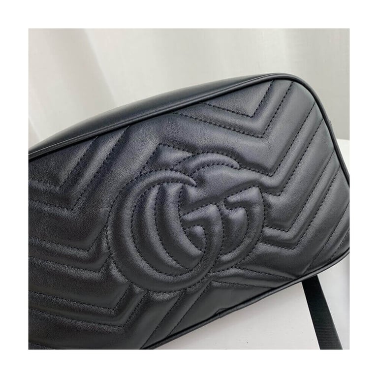 Gucci GG Marmont Small Shoulder Bag Black 24Cm - Image 9