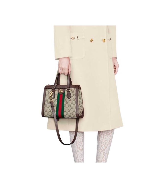 Gucci Ophidia GG Supreme Small Top Handle Tote Bag 24cm/9.4in - Image 3