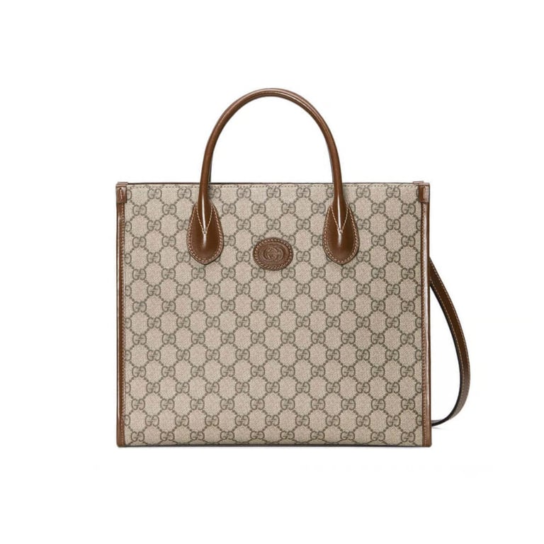 Gucci Tote Bag Small GG Supreme Marrone 31cm