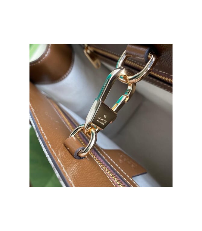 Gucci Tote Bag Small GG Supreme Marrone 31cm - Image 10