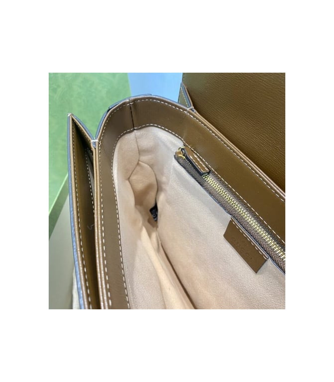 Gucci 1955 Horsebit Brown GG Supreme Canvas Shoulder Bag 25cm - Image 17